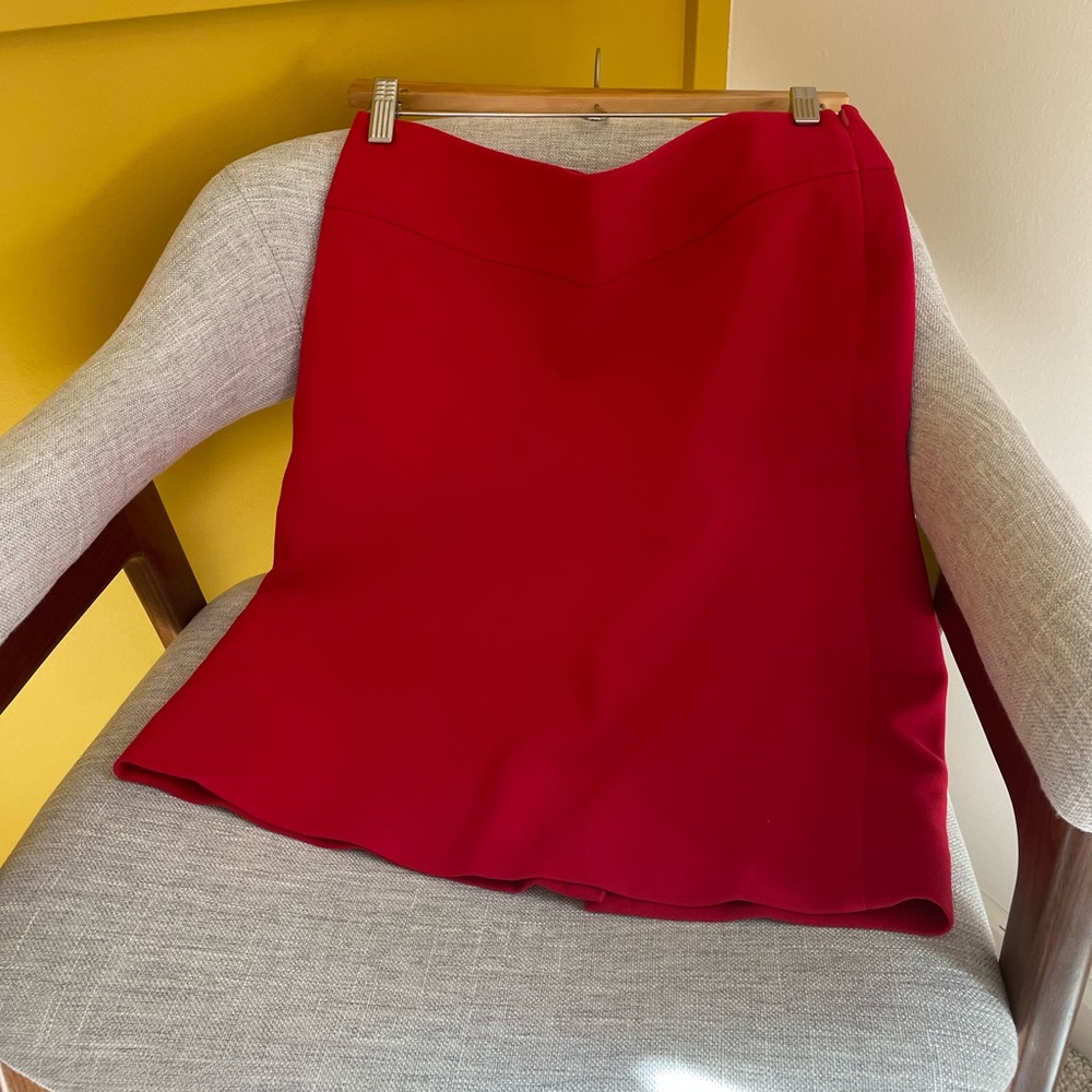 The Limited Fiery Red Pencil Skirt